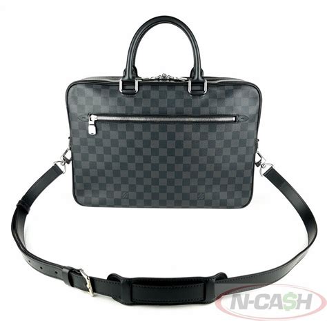 louis vuitton damier graphite porte document business bag